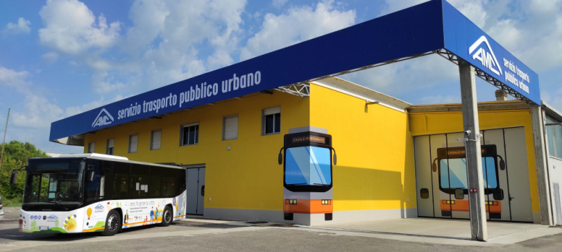Oltre mille metri quadrati per accogliere la flotta bus di Amc